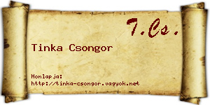 Tinka Csongor névjegykártya
